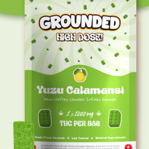 Grounded High Dose THC Edibles - 1000mg THC - Yuzu Calamansi (1 x 1000mg)